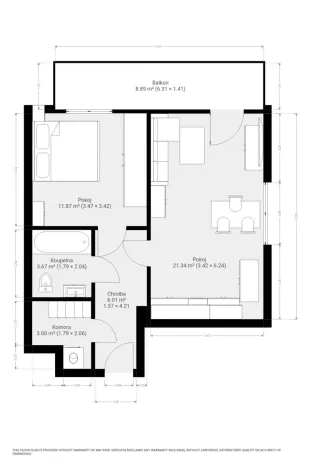 Pronájem bytu 2+kk, Brno, Moskalykova, 54 m2