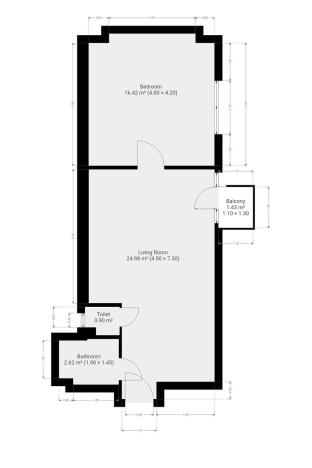 Pronájem bytu 2+kk, Praha - Nusle, U družstva Ideál, 44 m2