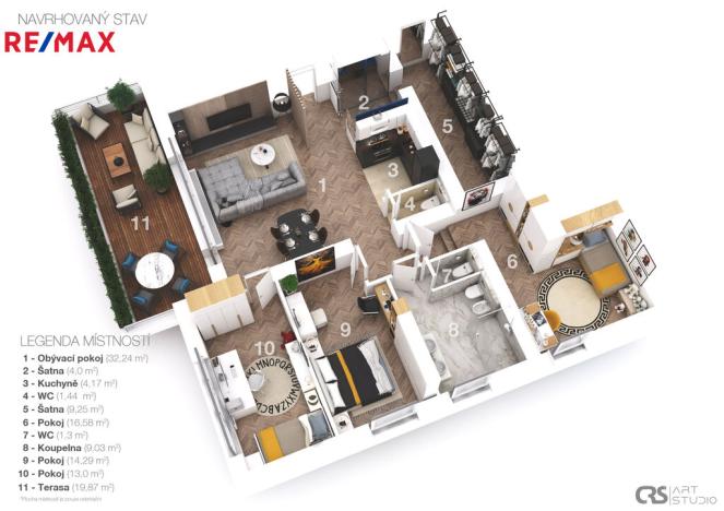 Prodej bytu 4+1, Praha - Smíchov, Pod Skalkou, 115 m2