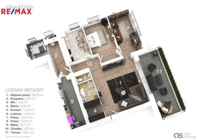 Prodej bytu 4+1, Praha - Smíchov, Pod Skalkou, 115 m2