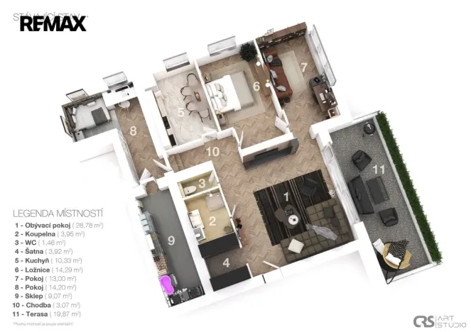 Prodej bytu 4+1, Praha - Smíchov, Pod Skalkou, 115 m2