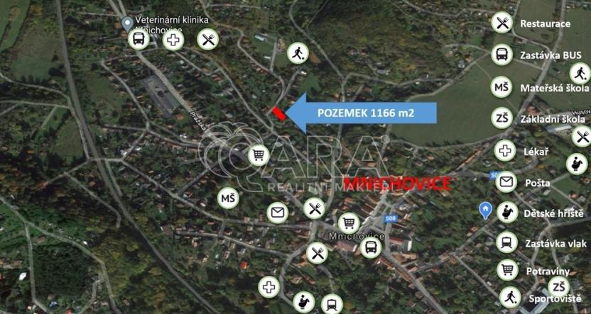 Prodej pozemku pro bydlení, Mnichovice, V Zátiší, 1166 m2