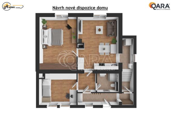 Prodej rodinného domu, Hostomice, Dubinská, 70 m2