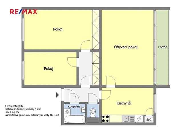 Prodej bytu 3+1, Praha - Záběhlice, Slunečnicová, 73 m2