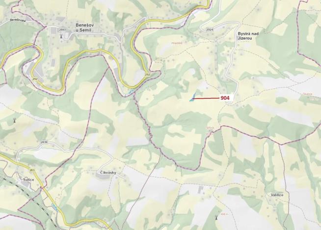 Dražba lesa, Bystrá nad Jizerou, 2802 m2