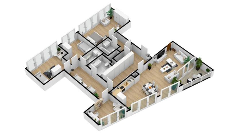 Pronájem bytu 5+kk, Praha - Karlín, Breitfeldova, 155 m2