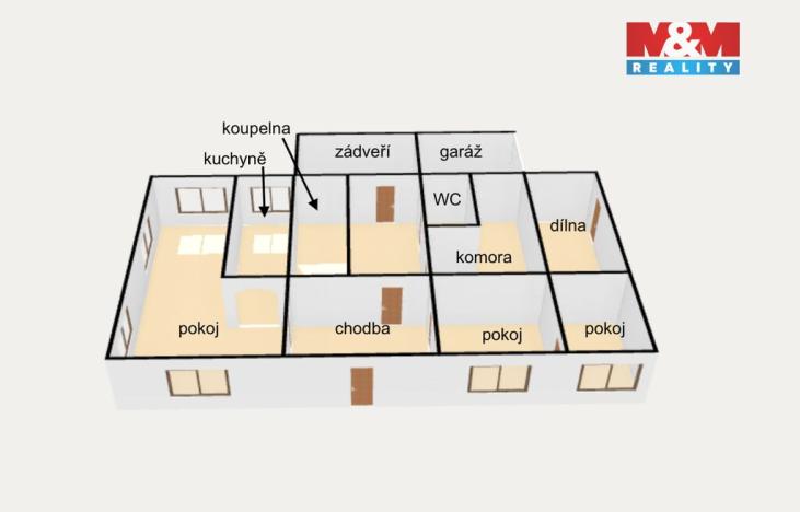 Prodej rodinného domu, Teplice nad Metují - Dolní Teplice, Palackého, 99 m2
