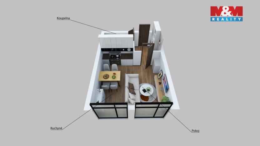 Pronájem bytu 1+kk, Děčín - Děčín I-Děčín, Masarykovo nám., 35 m2