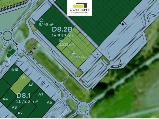 Pronájem výrobních prostor, Kozomín, 8204 m2