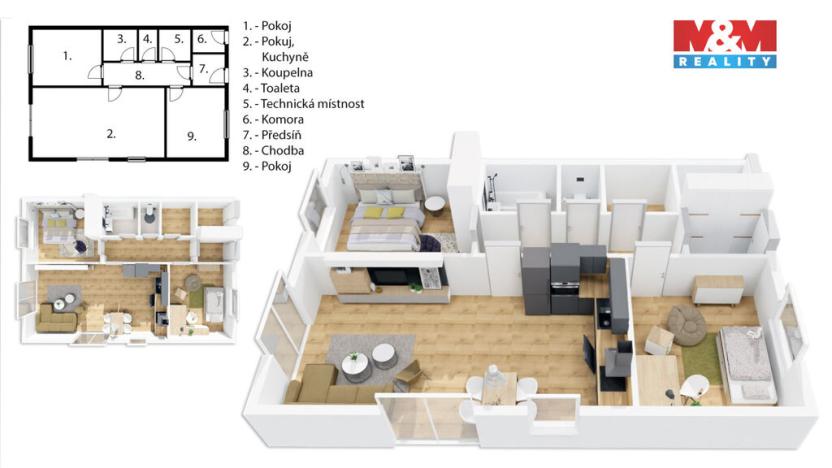Prodej bytu 3+kk, Žáky - Štrampouch, 86 m2