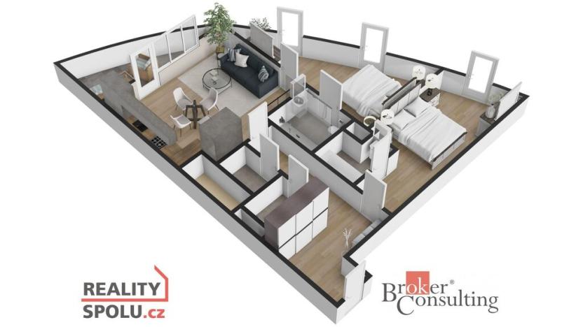 Prodej bytu 3+kk, Praha - Michle, Hodonínská, 86 m2