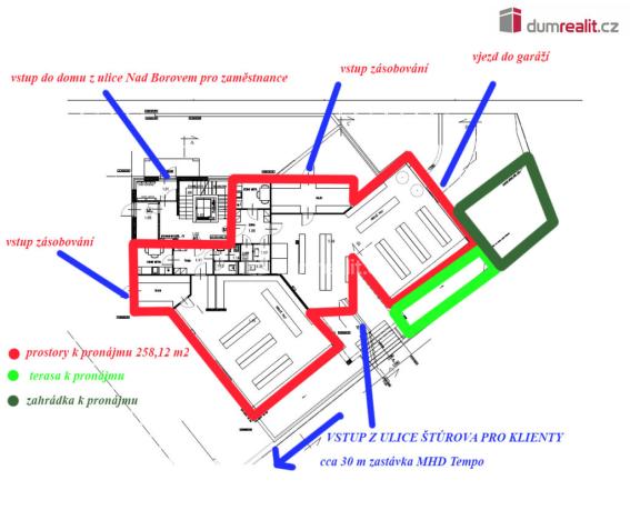 Pronájem obchodního prostoru, Praha, Štúrova, 115 m2