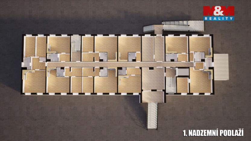 Prodej činžovního domu, Milovice, Topolová, 4261 m2