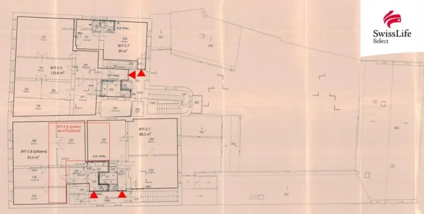 Prodej činžovního domu, Třeboň - Třeboň I, Masarykovo nám., 1250 m2