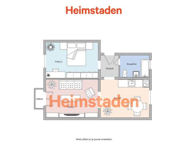 Pronájem bytu 2+1, Ostrava - Poruba, Porubská, 48 m2
