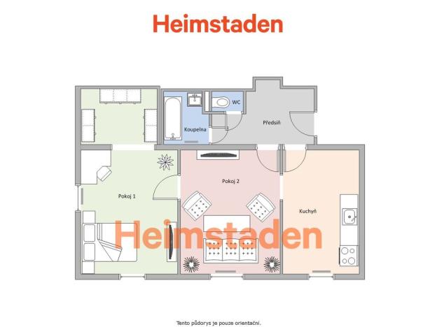 Pronájem bytu 2+1, Ostrava - Poruba, Školní, 55 m2