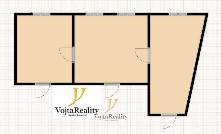 Pronájem kanceláře, Olomouc, Riegrova, 56 m2