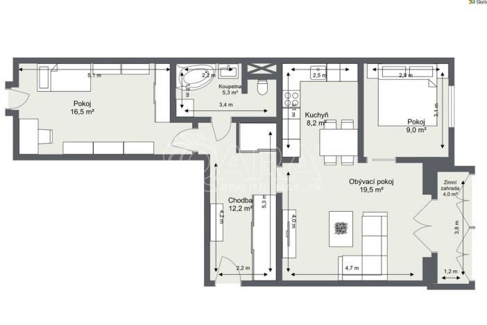 Prodej bytu 3+kk, Vestec, Ve Stromkách, 67 m2