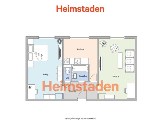 Pronájem bytu 2+1, Karviná - Nové Město, Janského, 50 m2