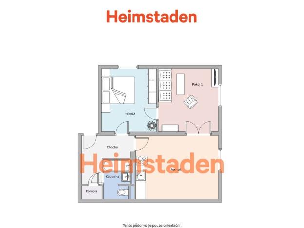 Pronájem bytu 2+1, Havířov - Město, Alšova, 50 m2