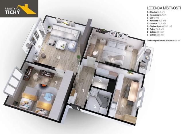 Prodej bytu 3+1, Police nad Metují, Ostašská, 69 m2