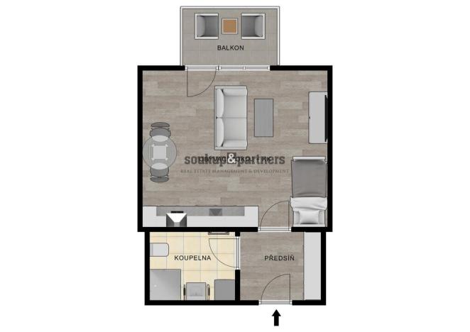 Prodej bytu 1+kk, Praha - Kbely, Sedlářova, 32 m2