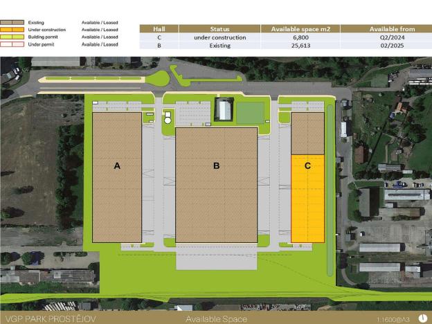Pronájem skladu, Prostějov, Průmyslová, 2000 m2