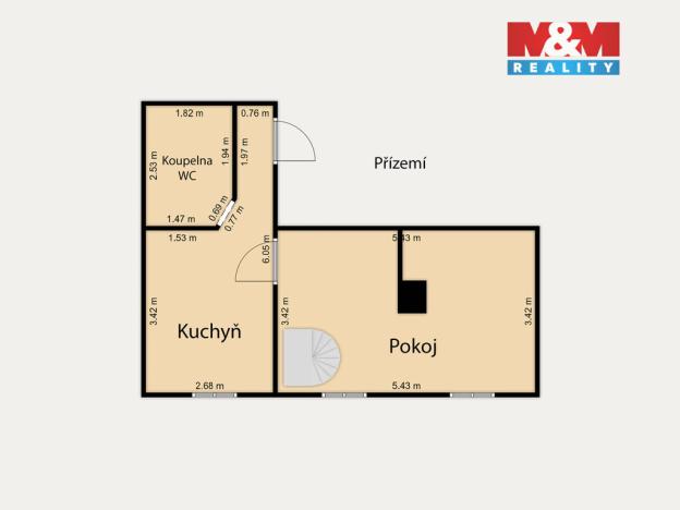 Prodej rodinného domu, Jindřichovice, 63 m2