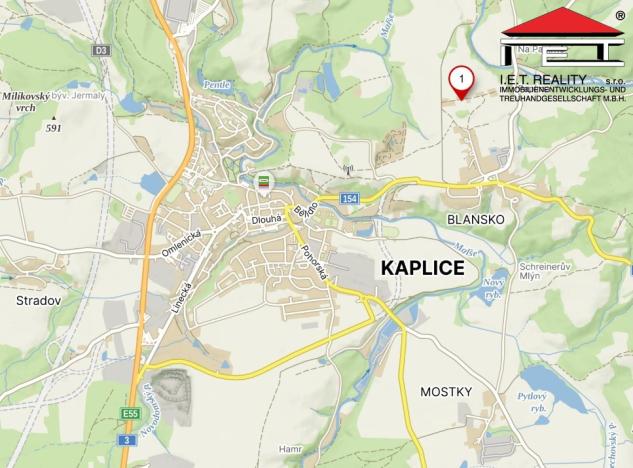 Prodej pozemku pro bydlení, Kaplice - Blansko, 2000 m2