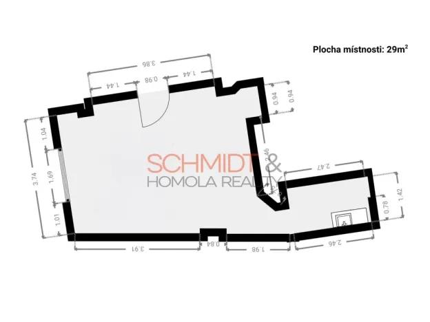 Pronájem obchodního prostoru, Hustopeče, Janáčkova, 29 m2