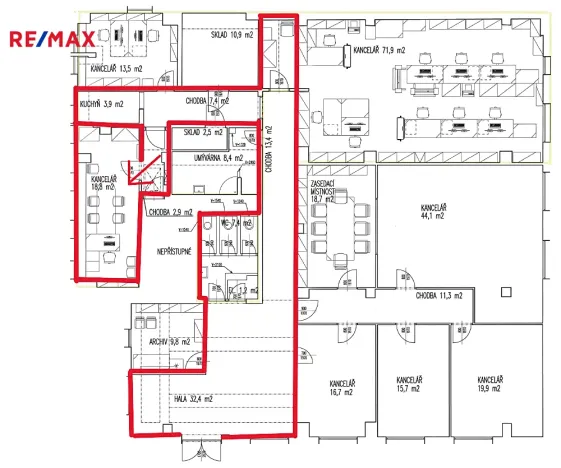 Pronájem kanceláře, Praha - Kobylisy, Horňátecká, 19 m2