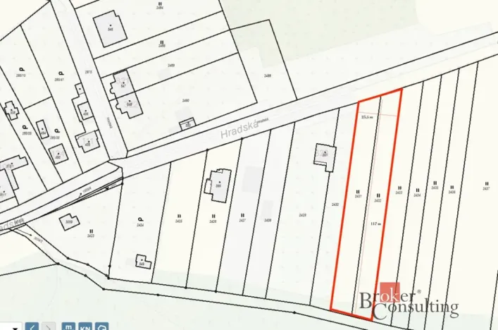 Prodej pozemku pro bydlení, Střílky, Hradská, 2884 m2