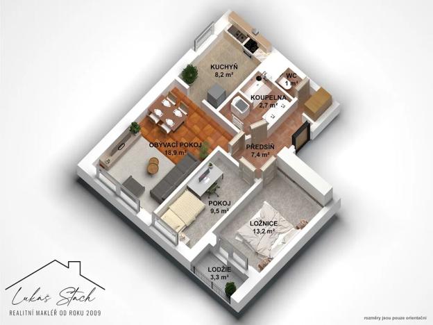 Prodej bytu 3+kk, Praha - Újezd nad Lesy, Malešovská, 65 m2