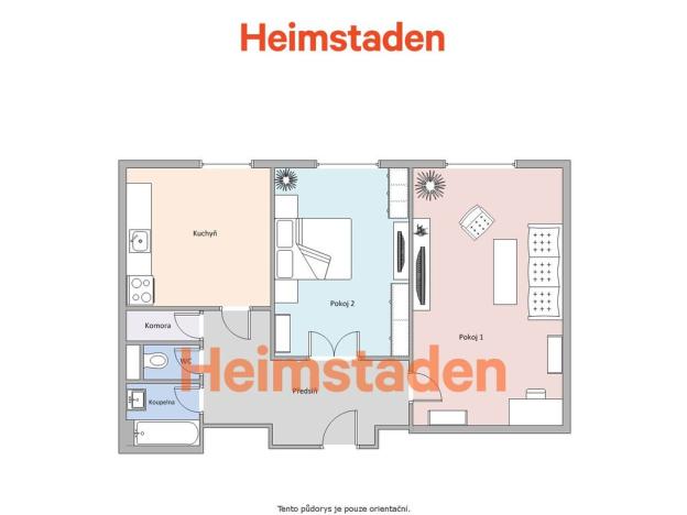 Pronájem bytu 2+1, Karviná - Nové Město, tř. Osvobození, 57 m2