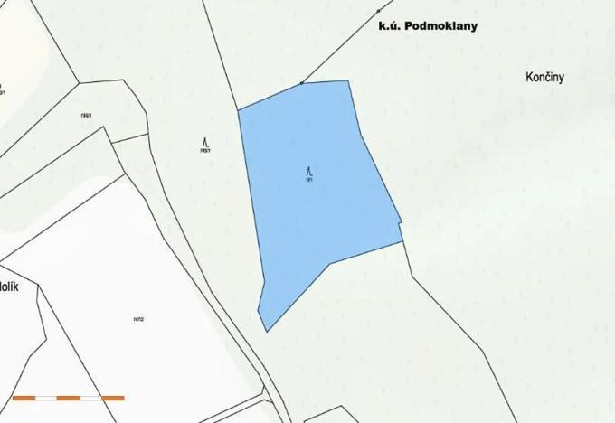 Prodej lesa, Podmoklany, 4845 m2