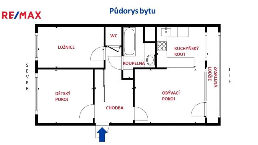 Prodej bytu 3+kk, Praha - Krč, Tajovského, 62 m2