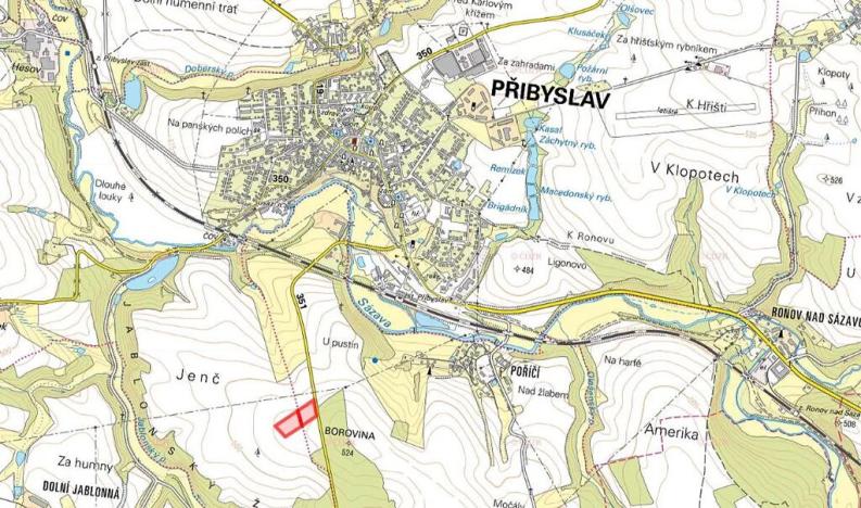 Prodej pole, Přibyslav, 4703 m2