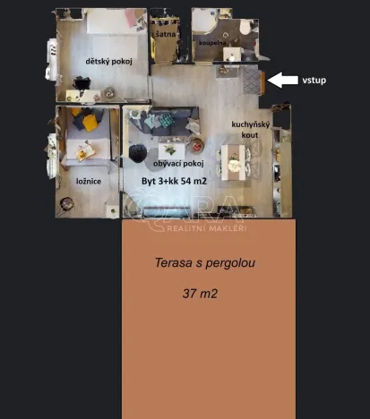 Prodej bytu 3+kk, Hořovice, U Školky, 54 m2