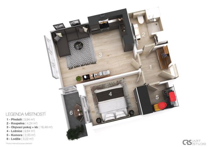 Prodej bytu 2+kk, Praha, 54 m2