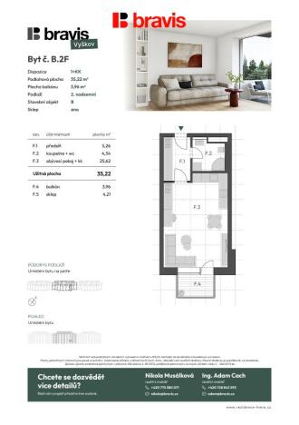 Prodej bytu 1+kk, Vyškov - Vyškov-Předměstí, 35 m2