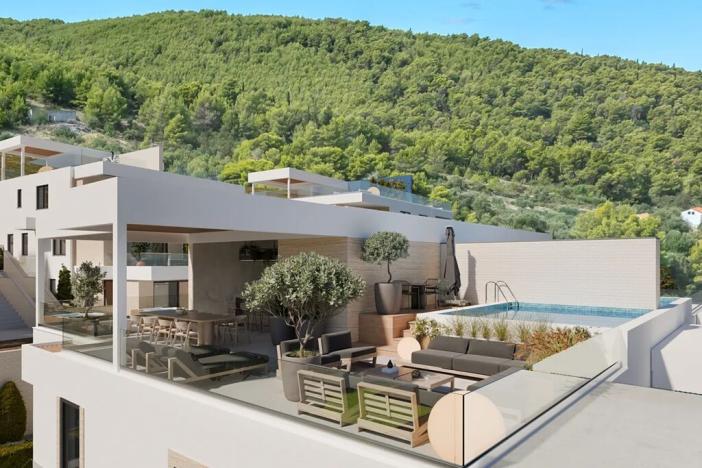 Prodej bytu 2+kk, Arbanija, Chorvatsko, 54 m2