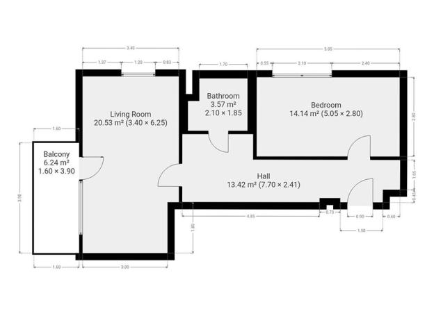 Pronájem bytu 2+kk, Praha - Hloubětín, Kolbenova, 55 m2