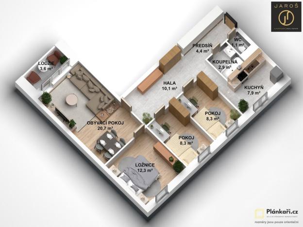 Prodej bytu 4+1, Pelhřimov, Táborská, 78 m2