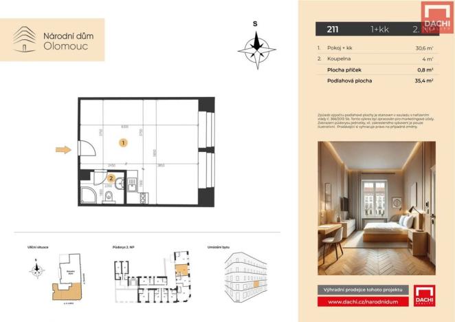 Prodej bytu 1+kk, Olomouc, 8. května, 35 m2