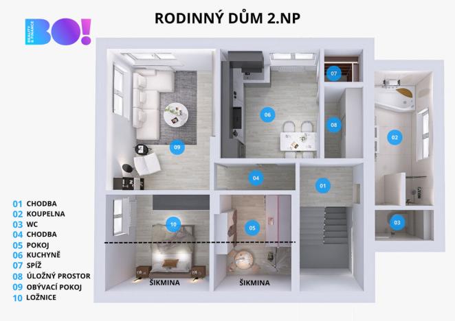 Prodej rodinného domu, Bystřice, 160 m2