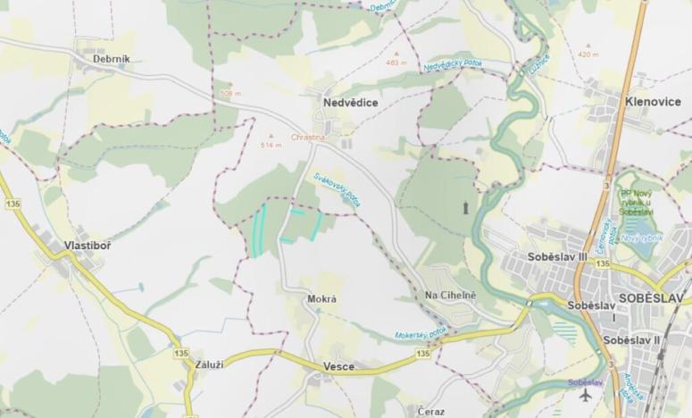 Prodej lesa, Vesce - Mokrá, 24818 m2