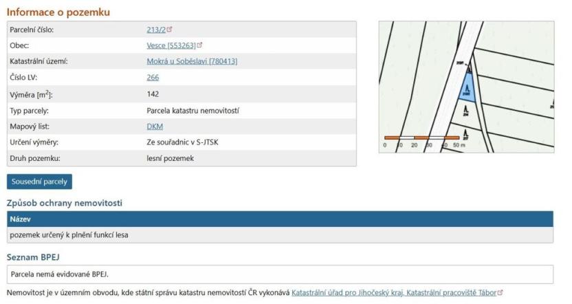 Prodej lesa, Vesce - Mokrá, 24818 m2