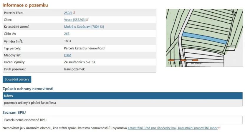 Prodej lesa, Vesce - Mokrá, 24818 m2
