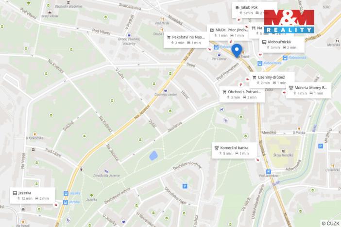 Pronájem bytu 2+kk, Praha, Nuselská, 42 m2