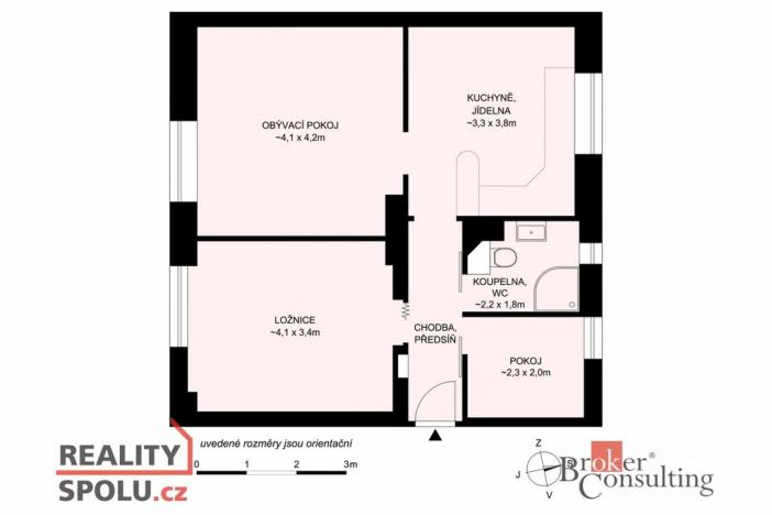 Prodej bytu 3+1, Písek - Budějovické Předměstí, Erbenova, 67 m2